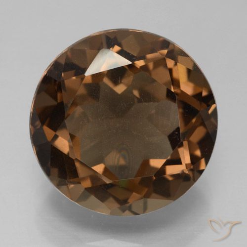 7.46ct Naturale Marrone medio Quarzo fumé, Rotondo, VS
