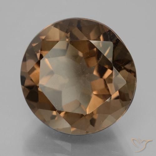 Quarzo fumé Marrone medio naturale da 7.40 ct, Rotondo, VS