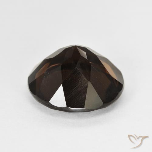 Quarzo fumé Marrone rossastro naturale da 6.24 ct, Rotondo, VVS-VS
