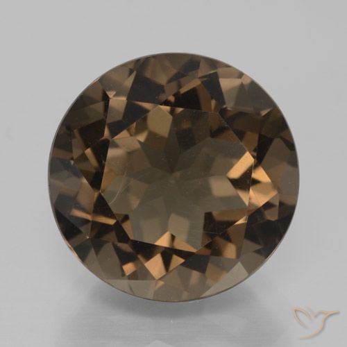 7.67ct Naturale Marrone caldo Quarzo fumé, Rotondo, VVS-VS
