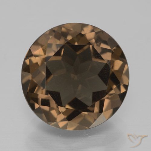 6.97ct Naturale Pan di zenzero marrone Quarzo fumé, Rotondo, VVS-VS