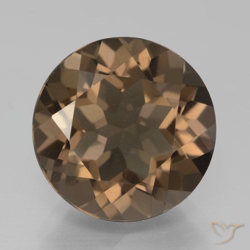 9.07ct Naturale Marrone cioccolato Quarzo fumé, Rotondo, VVS-VS