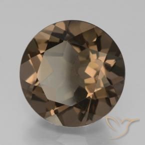Quarzo fumé Marrone cioccolato naturale da 9.07 ct, Rotondo, VVS-VS
