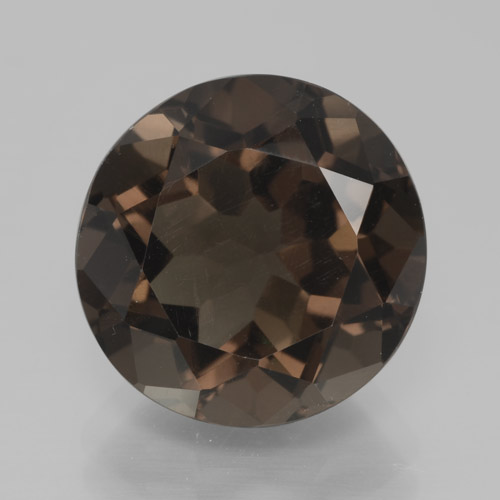Quarzo fumé naturale marrone da 7,28 ct, taglio rotondo, VVS-VS