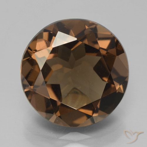 6.54ct Naturale Hickory Brown Quarzo fumé, Rotondo, VVS-VS