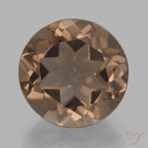 7.07ct Naturale Marrone caldo Quarzo fumé, Rotondo, VVS-VS