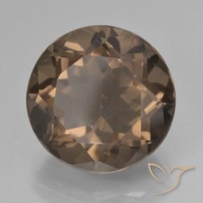 Quarzo fumé Hickory Brown naturale da 7.04 ct, Rotondo, VVS-VS