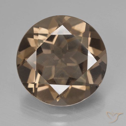 7.86ct Naturale Marrone medio Quarzo fumé, Rotondo, VVS-VS