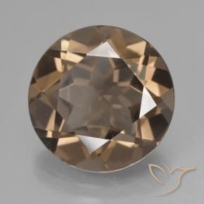 Quarzo fumé Marrone medio naturale da 7.86 ct, Rotondo, VVS-VS