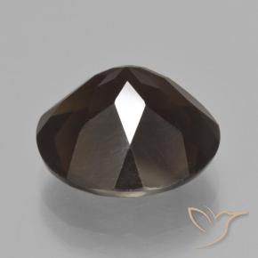 Quarzo fumè Marrone scuro naturale da 6.63 ct, Rotondo, VVS-VS