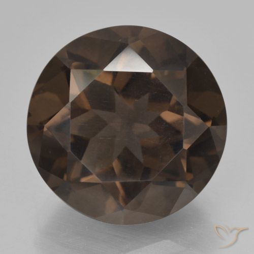 8.09ct Naturale Marrone scuro Quarzo fumé, Rotondo, VVS-VS