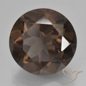 Quarzo fumé Marrone scuro naturale da 8.09 ct, Rotondo, VVS-VS