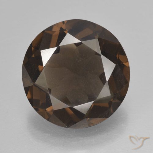 5.46ct Naturale Marrone medio Quarzo fumé, Rotondo, VVS-VS