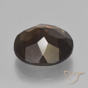 Quarzo fumé Marrone medio naturale da 5.46 ct, Rotondo, VVS-VS