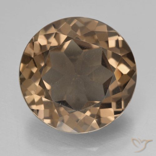 7.18ct Naturale Pan di zenzero marrone Quarzo fumé, Rotondo, VVS-VS