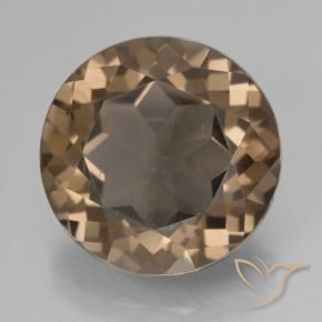 Quarzo fumé Pan di zenzero marrone naturale da 7.18 ct, Rotondo, VVS-VS