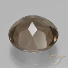 Quarzo fumé Pan di zenzero marrone naturale da 7.18 ct, Rotondo, VVS-VS