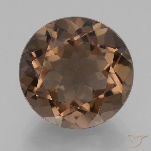 7.27ct Naturale Hickory Brown Quarzo fumé, Rotondo, VVS-VS