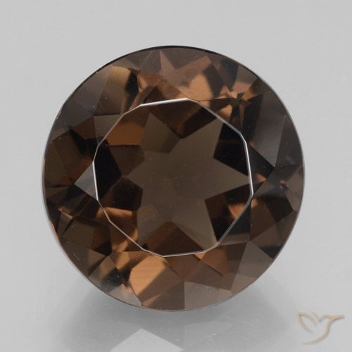 7.05ct Naturale Hickory Brown Quarzo fumé, Rotondo, VVS-VS