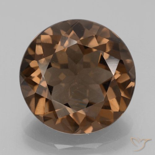 6.51ct Naturale Marrone medio Quarzo fumé, Rotondo, VVS-VS