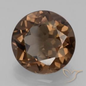 Quarzo fumé Marrone medio naturale da 6.51 ct, Rotondo, VVS-VS