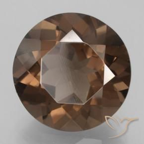 Quarzo fumè Hickory Brown naturale da 8.95 ct, Rotondo, VS