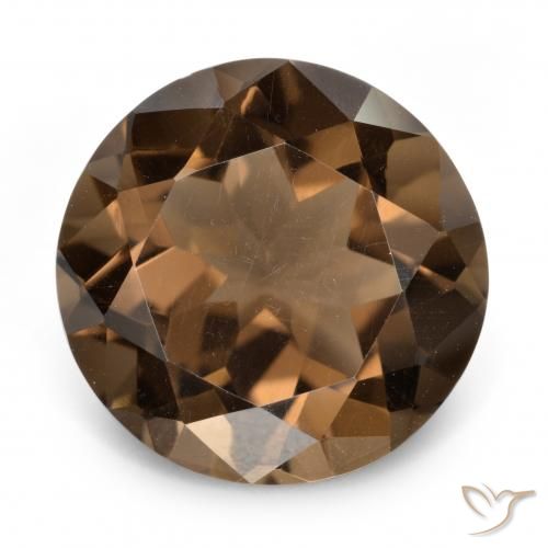 6.40ct Naturale Marrone scuro Quarzo fumé, Rotondo, VVS-VS