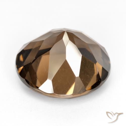 Quarzo fumé Marrone scuro naturale da 6.40 ct, Rotondo, VVS-VS