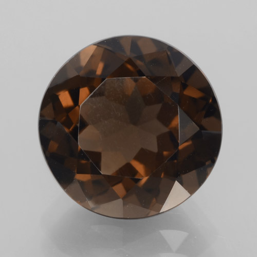 Quarzo fumé naturale marrone da 4,83 ct, taglio rotondo, VVS-VS