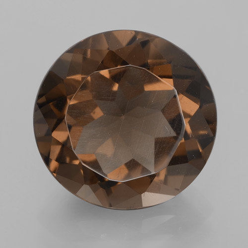 Quarzo fumé naturale marrone da 6,96 ct, taglio rotondo, VVS-VS