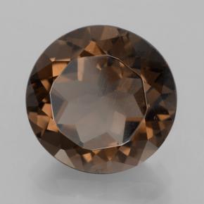 Quarzo fumé naturale marrone da 6,96 ct, taglio rotondo, VVS-VS