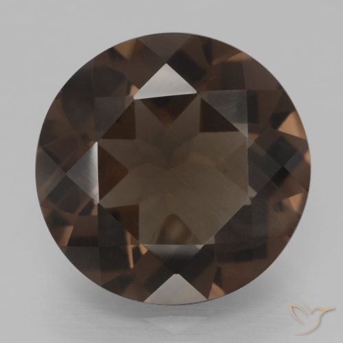 7.20ct Naturale ombra marrone Quarzo fumé, Rotondo, VVS-VS