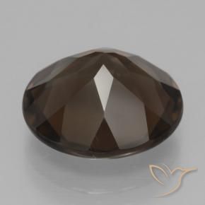 Quarzo fumé ombra marrone naturale da 7.20 ct, Rotondo, VVS-VS