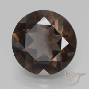 Quarzo fumé Marrone cioccolato naturale da 7.70 ct, Rotondo, VVS-VS