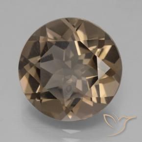 Quarzo fumé Hickory Brown naturale da 7.86 ct, Rotondo, VVS-VS