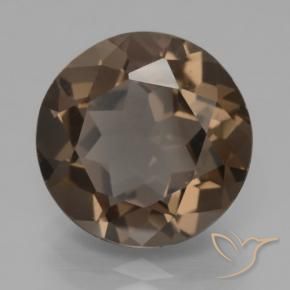 Quarzo fumé Marrone medio-scuro naturale da 6.55 ct, Rotondo, VVS-VS
