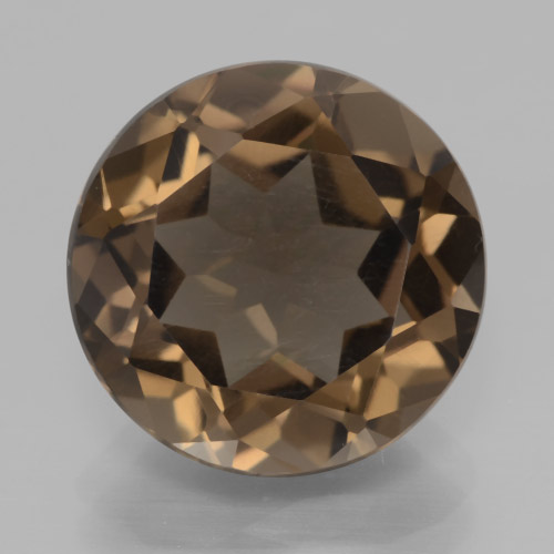 Quarzo fumé naturale marrone da 6,79 ct, taglio rotondo, VVS-VS