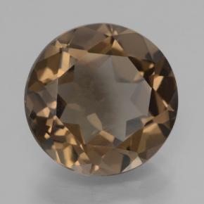 Quarzo fumé naturale marrone da 6,79 ct, taglio rotondo, VVS-VS