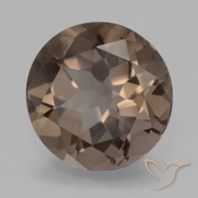 Quarzo fumé Marrone medio naturale da 7.83 ct, Rotondo, VVS-VS