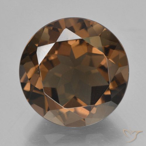 7.69ct Naturale Marrone medio Quarzo fumé, Rotondo, VVS-VS