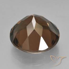 Quarzo fumé Marrone medio naturale da 7.69 ct, Rotondo, VVS-VS