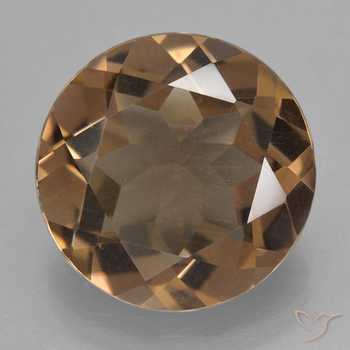 7.62ct Naturale Marrone caldo Quarzo fumé, Rotondo, VS