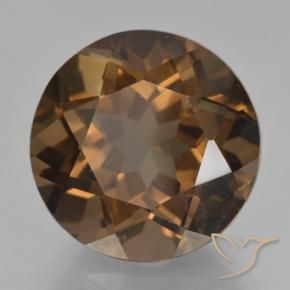 Quarzo fumé Marrone medio naturale da 8.99 ct, Rotondo, VVS-VS