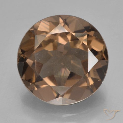 6.62ct Naturale Marrone caldo Quarzo fumé, Rotondo, VS