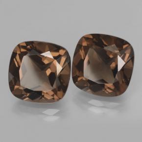 Quarzo fumé naturale marrone da 13,42 ct, taglio a cuscino, VVS-VS