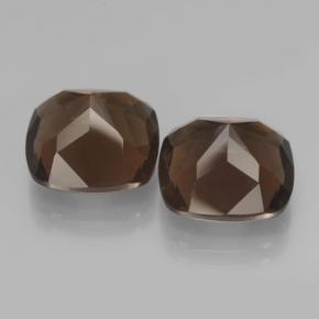 Quarzo fumé naturale marrone da 13,42 ct, taglio a cuscino, VVS-VS