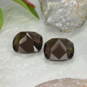 Quarzo fumé naturale marrone da 13,21 ct, taglio a cuscino, VVS-VS