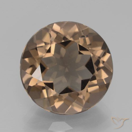 8.47ct Naturale Marrone medio Quarzo fumé, Rotondo, VVS-VS