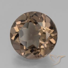 Quarzo fumé Marrone medio naturale da 8.47 ct, Rotondo, VVS-VS