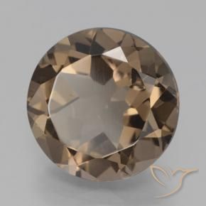 Quarzo fumè Marrone medio naturale da 6.59 ct, Rotondo, VVS-VS